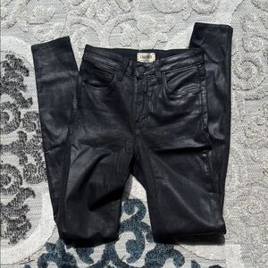 L’AGENCE black wax coated Jeans
